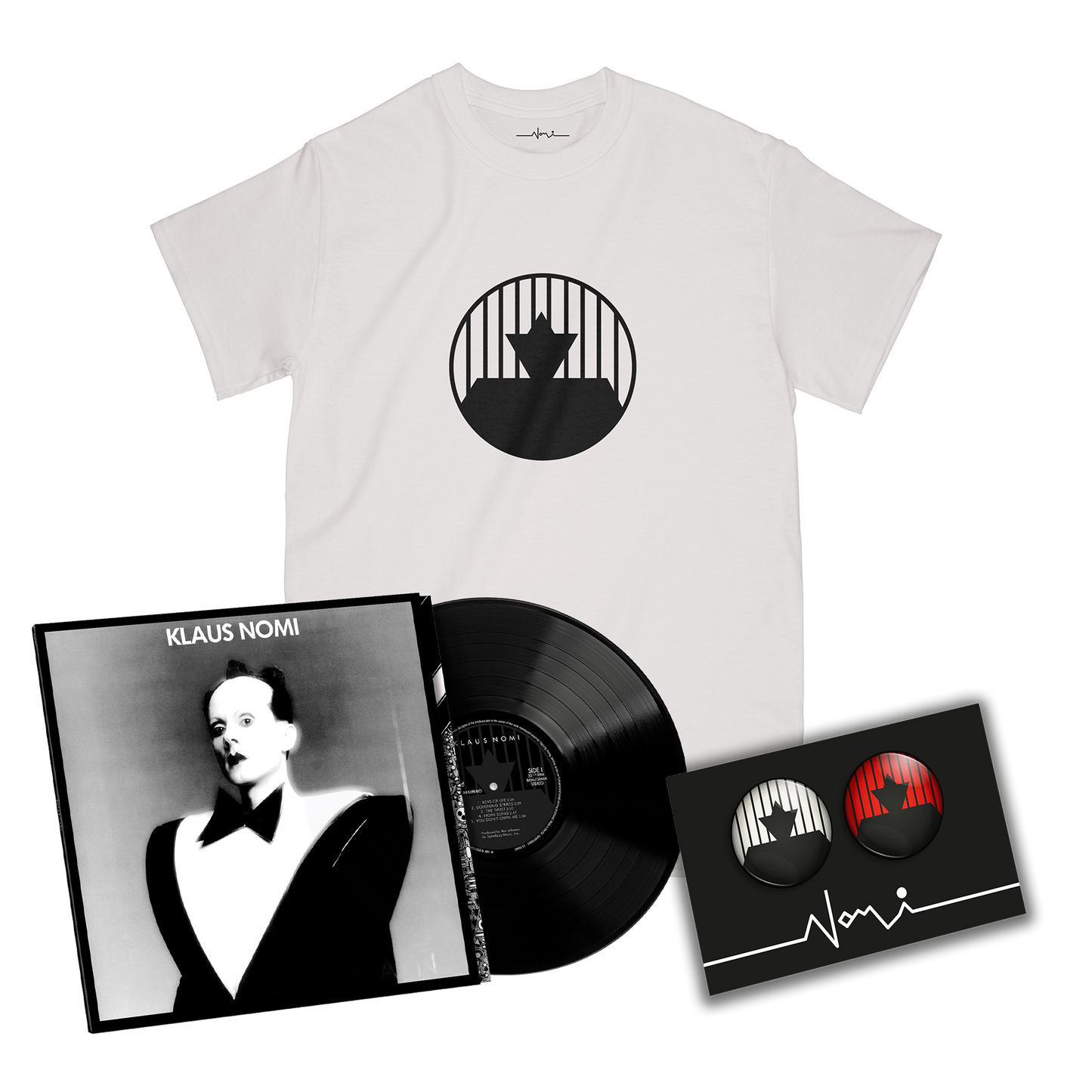 VINYLE (AU CHOIX) + T-SHIRT (AU CHOIX) + BADGES OFFERTS