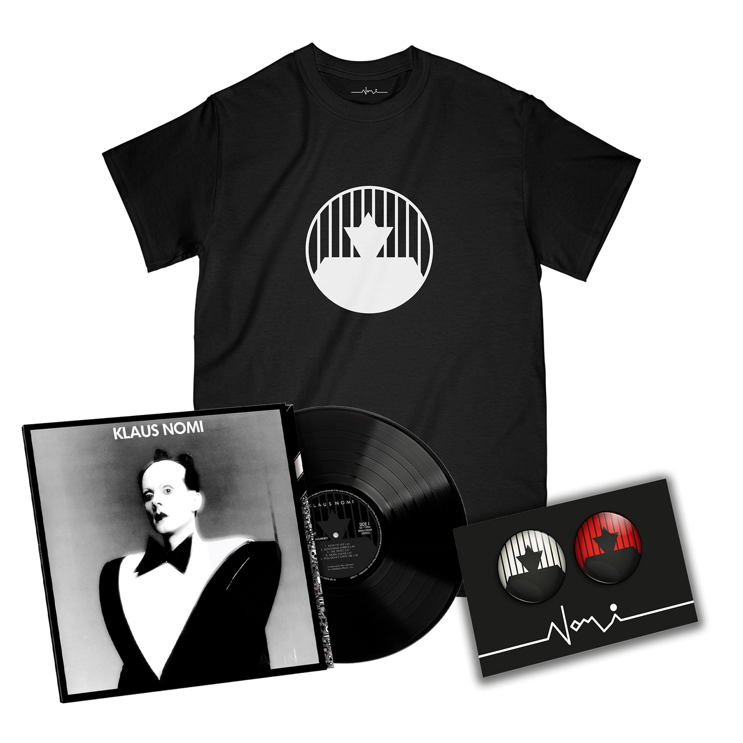 VINYLE (AU CHOIX) + T-SHIRT (AU CHOIX) + BADGES OFFERTS